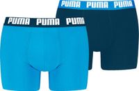 Puma Heren Boxershort 2-pak - Everyday - Katoenen heren onderbroeken - Donkerblauw/Blauw / XL