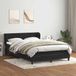 Maison Exclusive - Sommier à lattes de lit avec matelas noir 160x210 cm velours