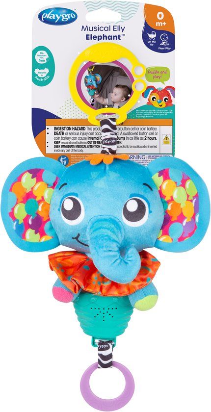 Playgro Musical Pullstring Elly Elephant