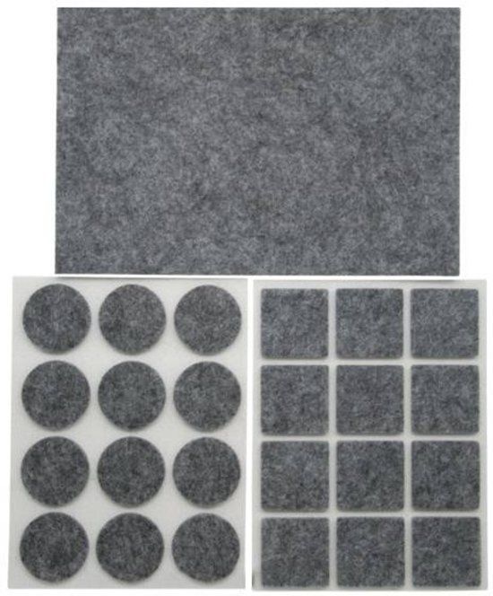 Benson Anti-Krasvilt - Antikras - Anti Kras - Vloerbeschermers - Vilt - Grijs - 25 Delig