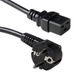 ACT Netsnoer Schuko CEE 7/7 male (haaks) - C19 IEC 60320 zwart 1,8 m AK5185