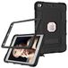 iPad Apple iPad mini4/5 hoes met standaard, duurzaam, schokbestendig, harde hybride drielaagse beschermhoes, softshell, Apple tablet, siliconen hoes (zwart + zwart)