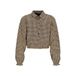 NoBell’ geruite blousetop - zand
