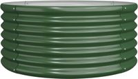 vidaXL Jardinière 80x80x36 cm acier galvanisé vert