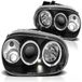 LLCTOOLS VW Golf 4 (1997-2003) Zwart LED Angel Eyes Koplampen