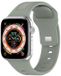 By Qubix - Square siliconen band - Grijsgroen licht - Geschikt voor Apple Watch 38mm / 40mm / 41mm / 42mm