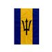 3dRose Vlag van Barbados, Caribisch blauw, goudgeel en drietanden, wereldvlag van het eiland Barbados, polyester/katoen, meerkleurig, 38,1 x 55,9 cm