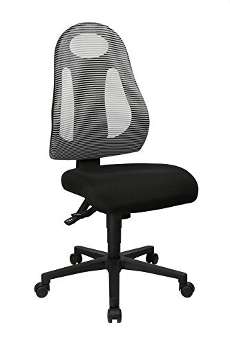 Topstar Free Art, ergonomische bureaustoel, bureaustoel, stof, lichtgrijs/zwart
