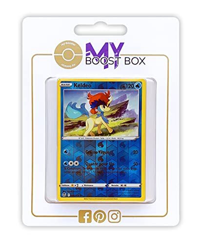 my-booster Keldeo 46/195 Holo Reverse - Myboost X Epée et Bouclier 12 Tempête Argentée - Doos met 10 Franse Pokemon kaarten