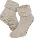 Apollo Wollen dames huissokken met antislip – Taupe – 35-38