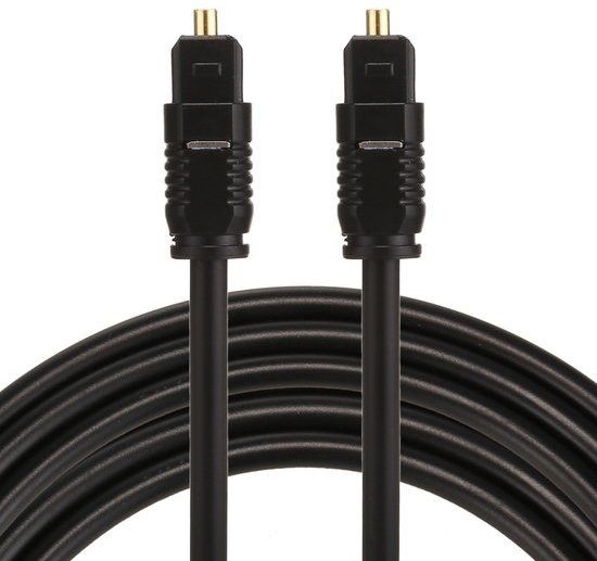 Qubix Toslink kabel - 3 meter - zwart - optical cable audio - audio male to male - PVC edition