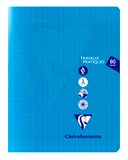 Clairefontaine 303727C Pak met 5 Geniete Oefenschriften Mimesys - 17x22 cm - 80 Pagina's Grote Ruitjes 90 g en Effen Wit 125 g - Polypro Omslag - Willekeurige Kleuren