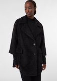 s.Oliver Veste d'extérieur Femme Noir Laine Taille 34