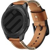 Strap-it Samsung Bracelet en cuir cousu Samsung Galaxy Watch 6 Classic 47mm (brun)
