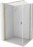 Mexen Mist-B porte de douche pivotante 100 x 110 cm, transparent, or