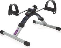 Moretti Vélo d'appartement pliable - Pédalier avec écran - Entraîneur de mouvement - Vélo assis - Argent Noir