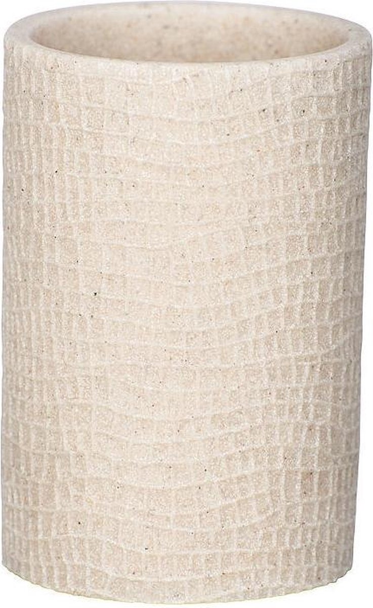 WENKO Badkamerbeker Peanut 7 X 10,5 Cm Polyresin Beige beige