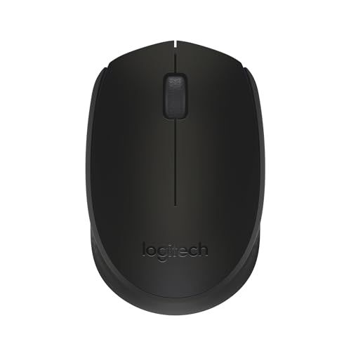 Logitech M171 Draadloze Muis voor PC, Mac, Laptop, 2,4 GHz met USB Mini-ontvanger, Optische Sensor, 12 Maanden Batterijduur, Links- en Rechtshandig - Zwart