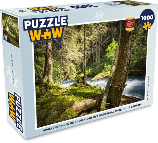 MuchoWow Puzzel Rivierbedding in de bossen van het Nationaal park Hohe Tauern - Legpuzzel - Puzzel 1000 stukjes volwassenen - Sinterklaas cadeautjes - Sinterklaas voor grote kinderen