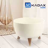 KADAX Bloempot, Kunststof, Rond, Crème, 29 cm Diameter
