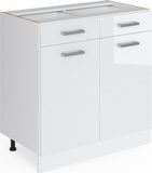 Vicco R-Line Keukenonderkast – 80 cm, WB Antraciet Wit Hoogglans