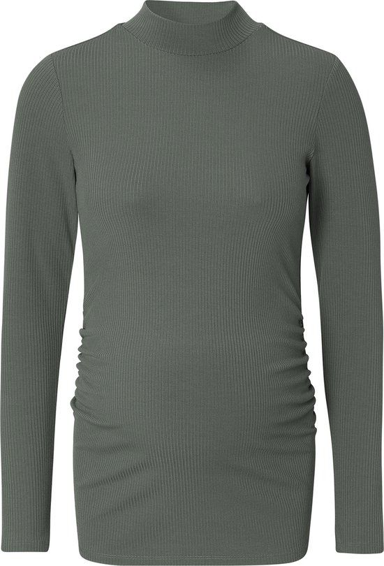 Noppies Top Sira Zwangerschap - Maat L - Olive - Lange mouw - Vrouwen