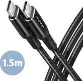 Axagon BUCM-CM15AB USB-C naar USB-C kabel 1.5 m