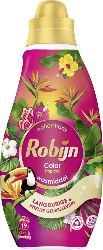 Robijn Klein & Krachtig Wasmiddel Color Tropical - 19 Wasbeurten - 665 ml