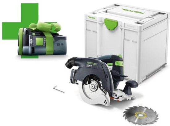 Festool HKC 55 EB-Basic-Promo 2021 18V Li-Ion accu pendelkapzaag set (1x 5,2Ah) in systainer - 160mm - koolborstelloos