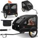 KESSER® remorque de vélo pour chien jusqu'à 45 kg 2-en-1 remorque pour chien - Noir