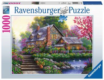 Ravensburger Romantische cottage - 1000 stukjes Puzzel - Landschap - Vanaf 14 jaar