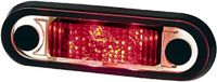 Hella Markering LED Ovaal Inbouw Wit met Rode LEDs 5mtr Kabel