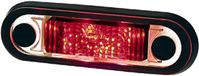 Hella Markering LED Ovaal Inbouw Wit met Rode LEDs 5mtr Kabel