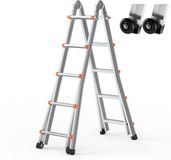 Vevor Telescopische Ladder A-Frame Trap Vouwladder Opsteekladder 5,1m 150kg