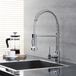 Hudson Reed Mitigeur de cuisine - Douchette amovible - Bec pivotant - Laiton chromé - Moderne