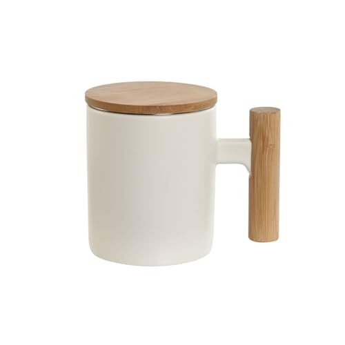 Home ESPRIT Home ESPRIT Beker met filter, wit, roestvrij staal, porselein, 360 ml