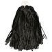 Funny Fashion Cheerballs/pompoms - 1x - zwart - met franjes en ring handgreep - 28 cm