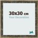 Your Decoration Cadre photo 30x30 cm Bleu Or Mélangé MDF Pisa