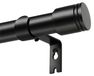 Tringle à rideaux extensible en métal pour rideaux avec anneaux - Noir (80 à 365 cm)