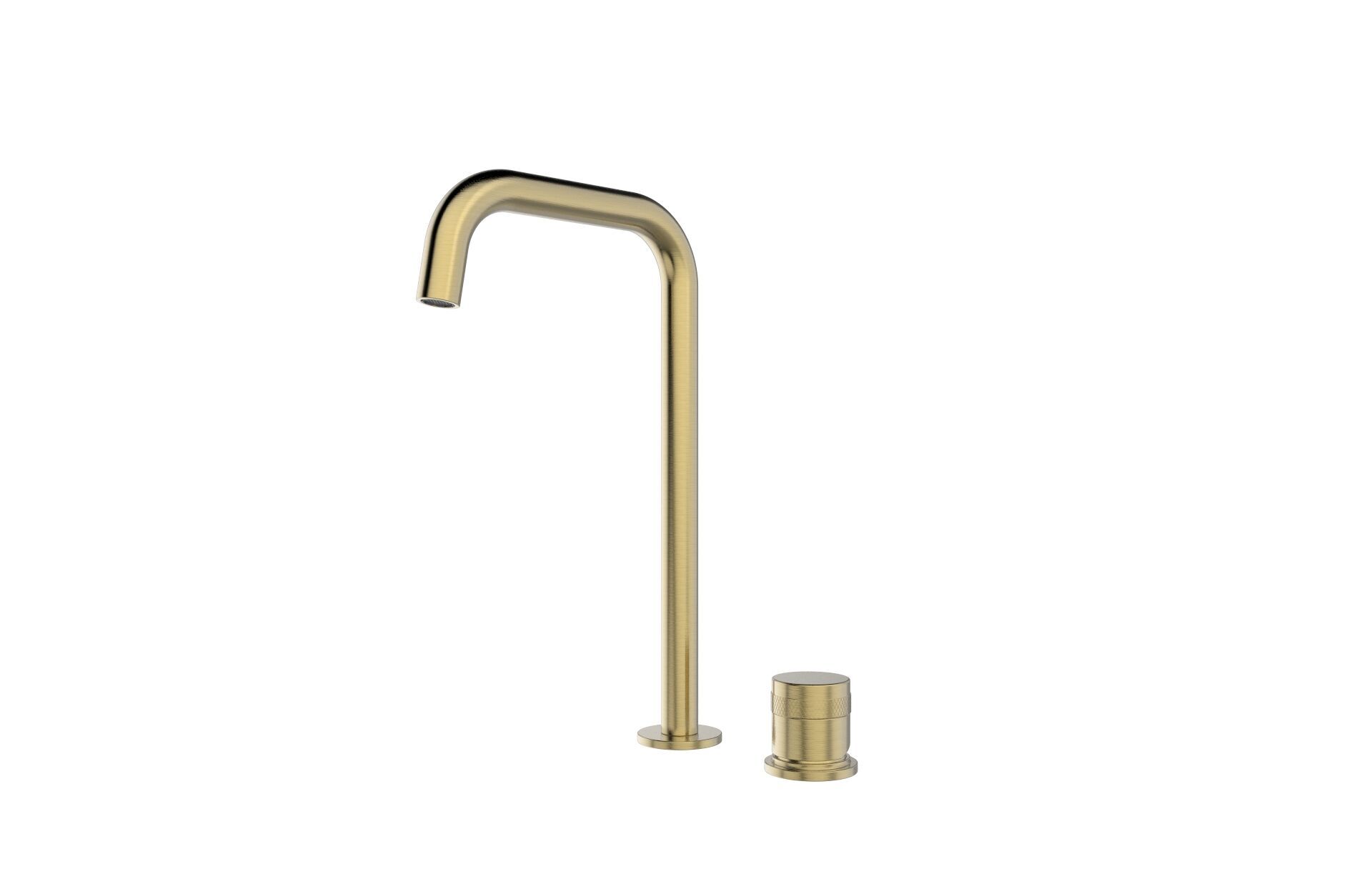 Blaufoss Pavilion Flat verhoogde wastafelkraan Brushed Gold