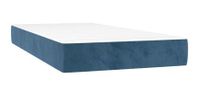 VidaXL Pocketveringmatras medium 90x200x20 cm fluweel donkerblauw