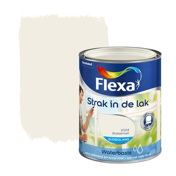 FLEXA Strak in de Lak Watergedragen Zijdeglans Bloesemwit 750 ML