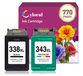 HP 2-pack XL cartouches d'encre pour HP 338/343, 1x noir, 1x couleur