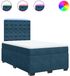 vidaXL Boxspringbed met matras, fluweel, blauw, 120x200 cm