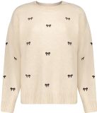 Geisha Gebreide Trui Met Strikjesdessin 64538 23 Sand/dark Brown Dames Maat - XS