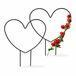 Relaxdays plantensteun hart, staal, set van 2