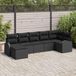 Maison Exclusive - Salon de jardin avec coussin 7 pcs Noir Poly rotin
