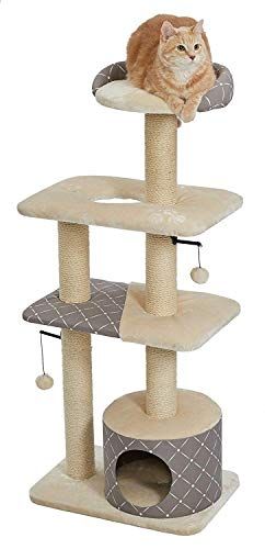 MidWest Homes for Pets Kattenboom - 5-Laags Kattenmeubel - Paddestoel/Diamantpatroon