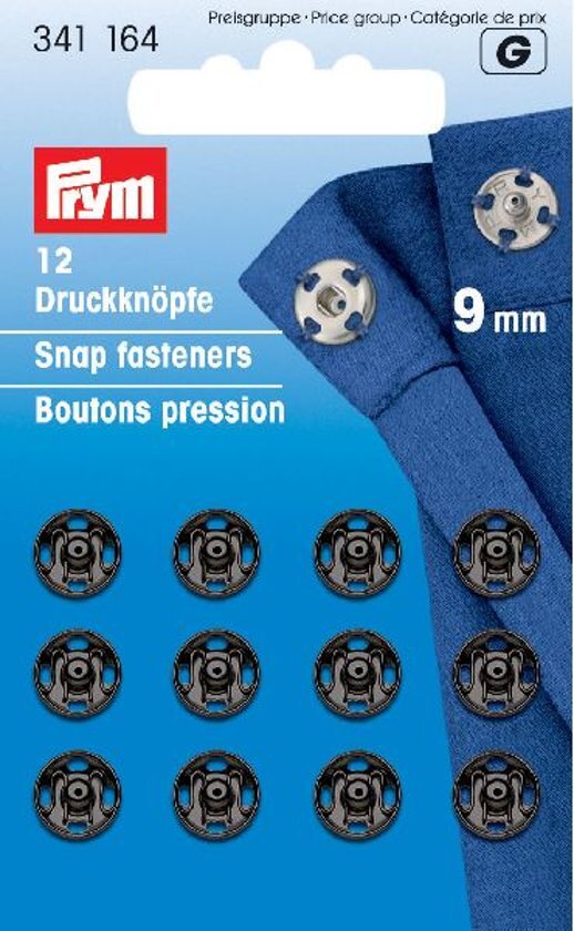 - Prym Drukkers Zwart 9mm