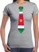 Bellatio Decorations Verkleed shirt voor dames - stropdas Suriname - grijs - supporter - themafeest L
